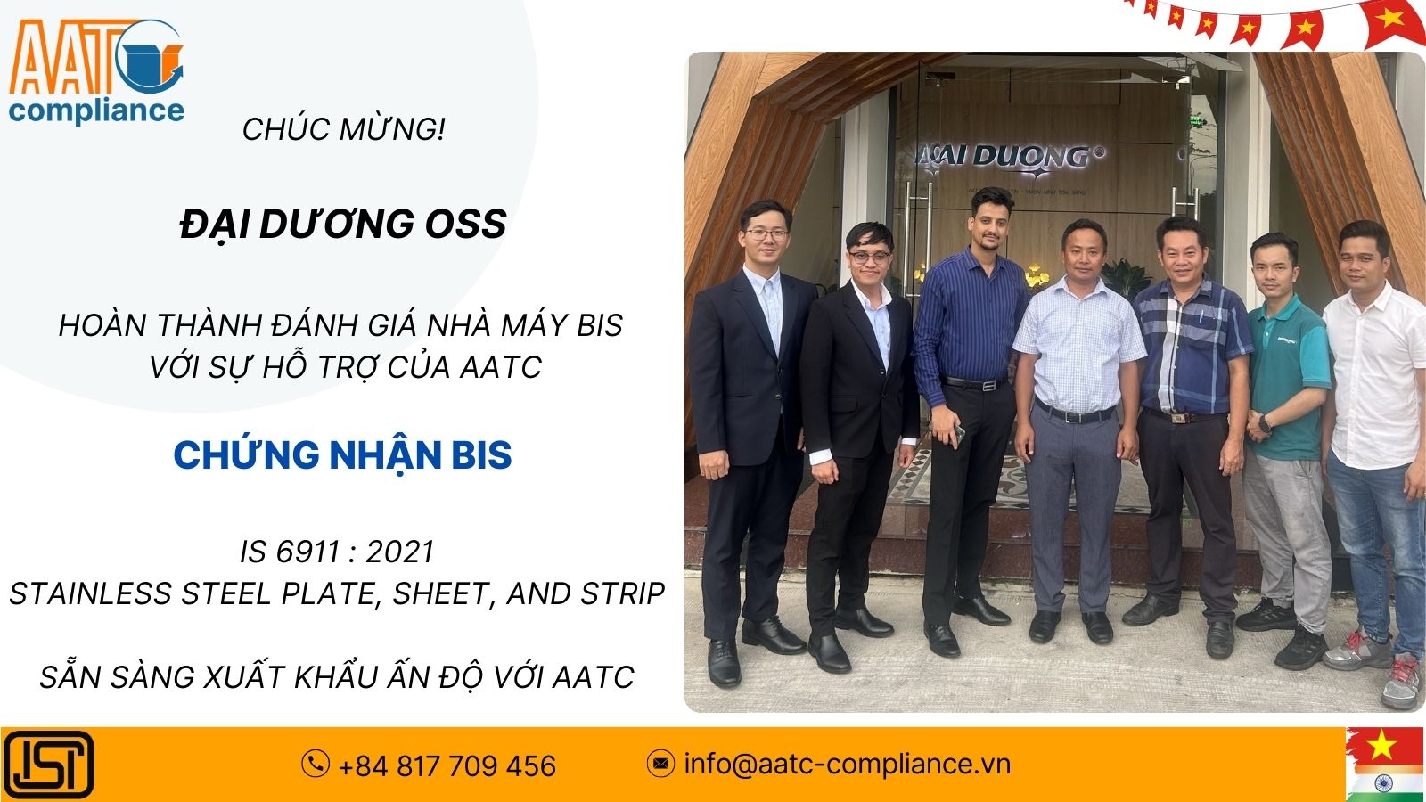 ĐẠI DƯƠNG OSS Chứng Nhận BIS IS 6911